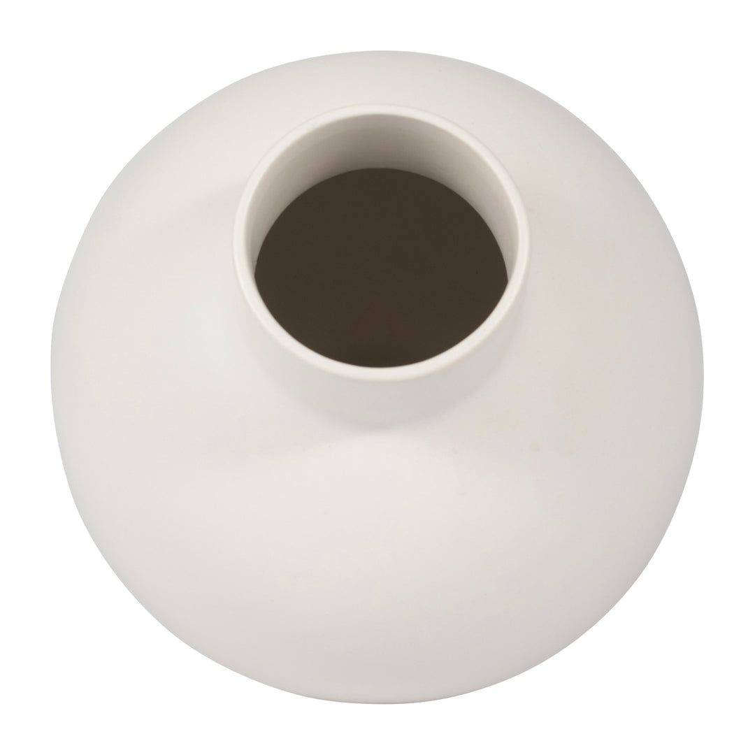 CER, 11"H BUBBLE VASE, WHITE