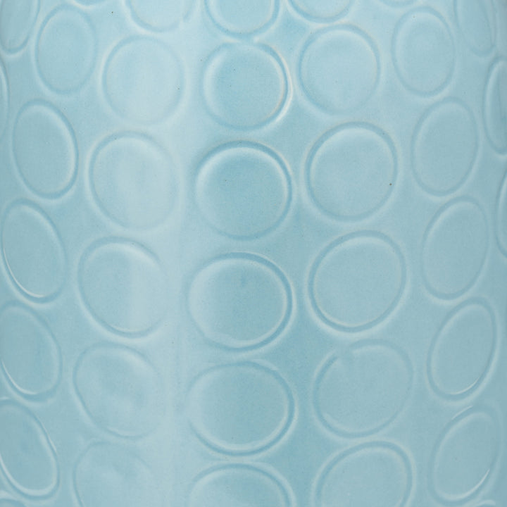 CER, 16" CIRCLES VASE, AQUA HAZE