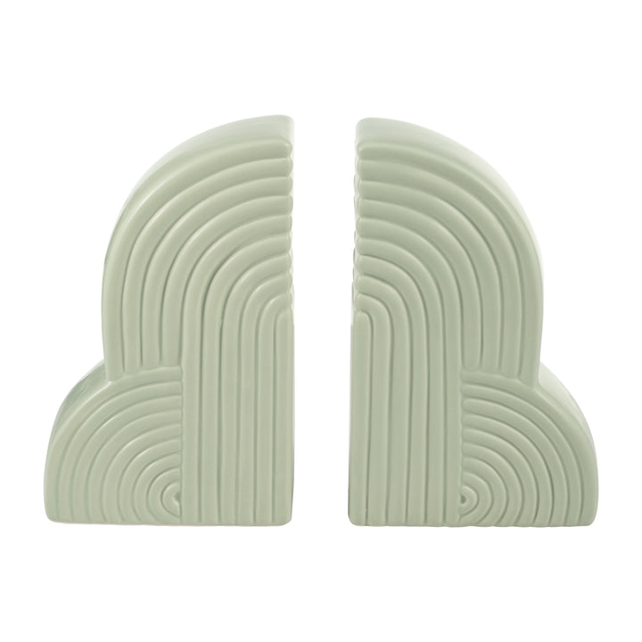 CER, S/2 13X10" ARCHES BOOKENDS, CUCUMBER