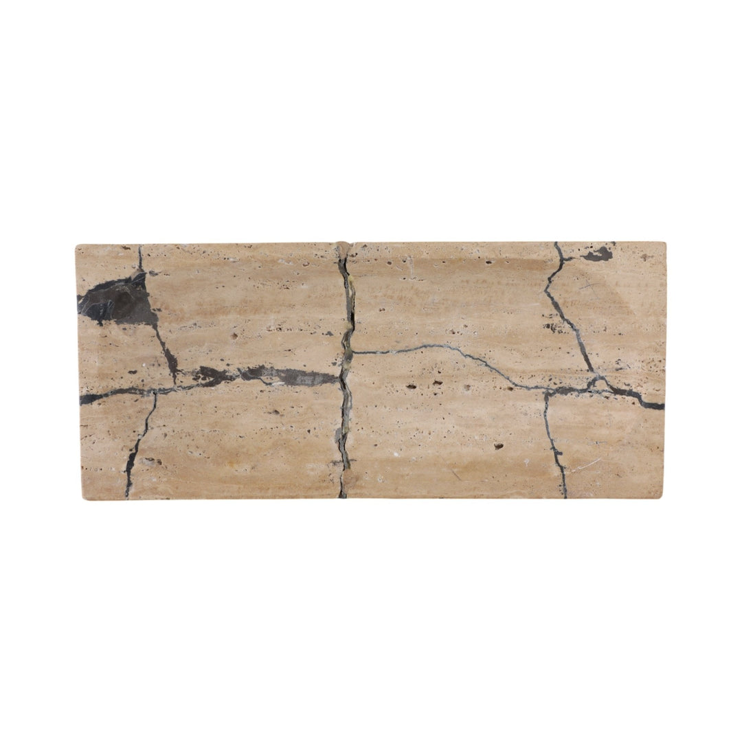 18" Gorda Crackle Travertine Tray