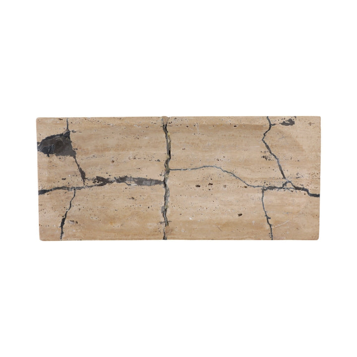 18" Gorda Crackle Travertine Tray