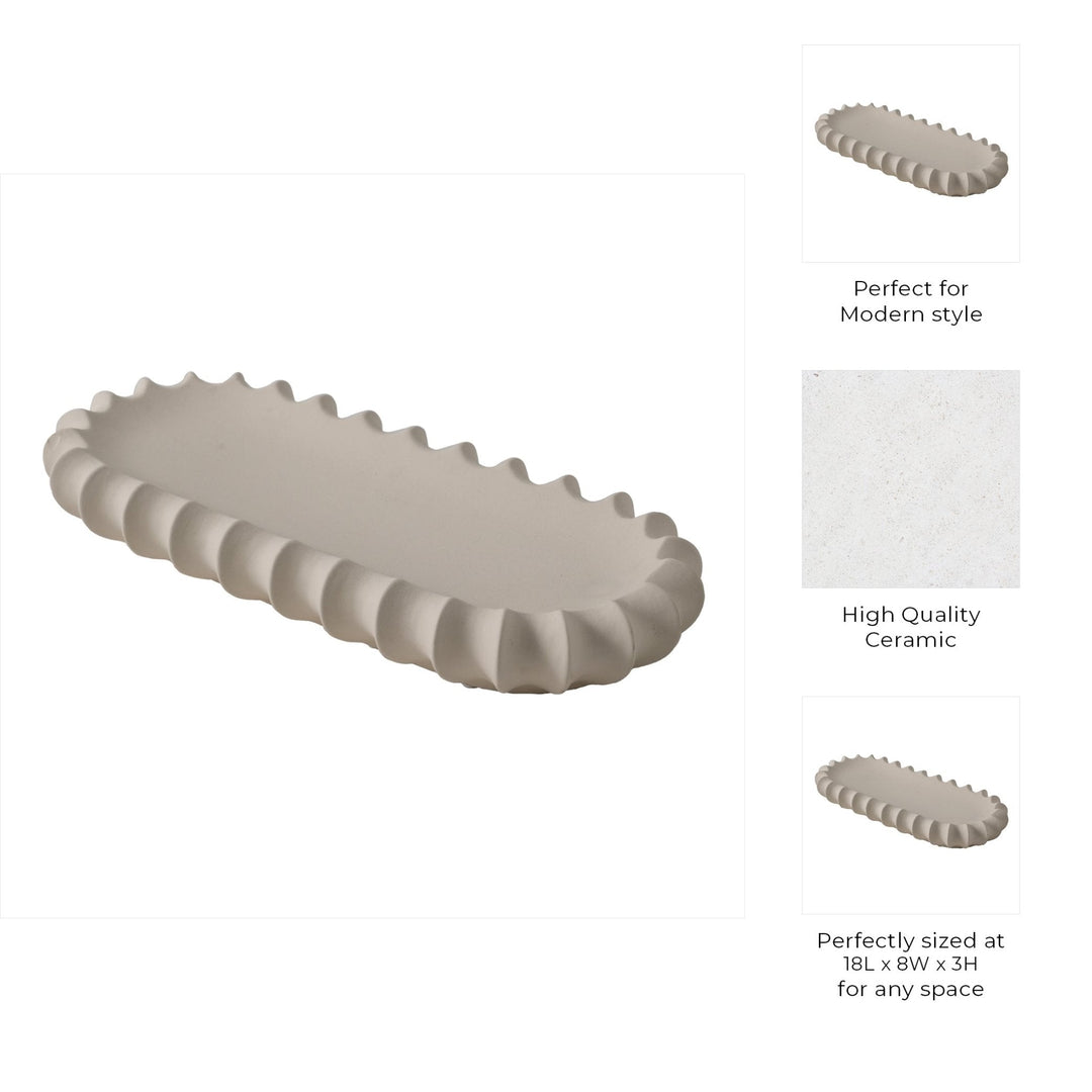 18" Tivia Ceramic Tray
