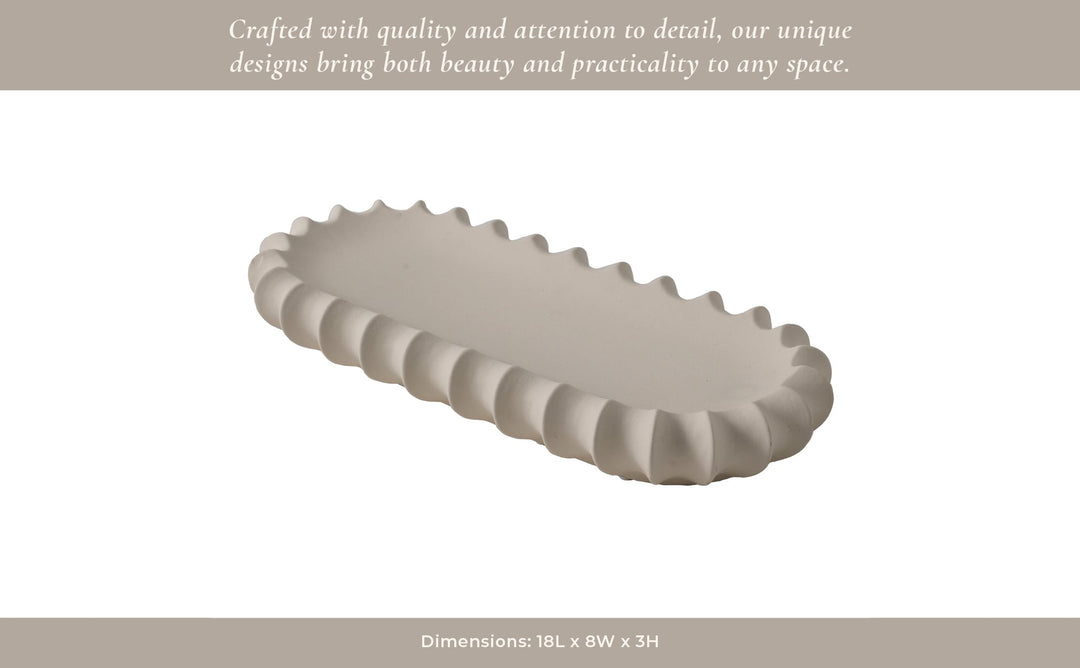 18" Tivia Ceramic Tray