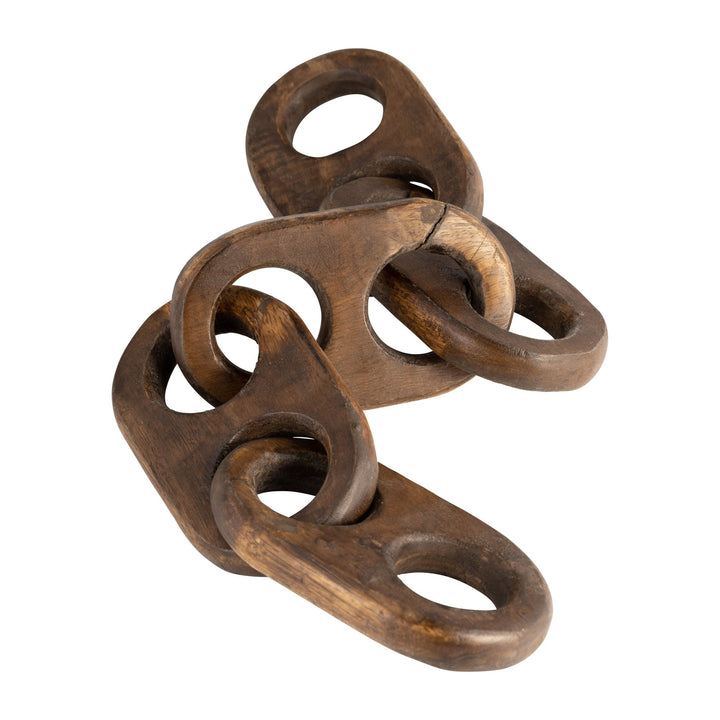 18" WOODEN CHAINS, BROWN