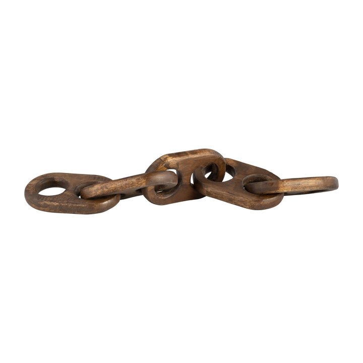18" WOODEN CHAINS, BROWN