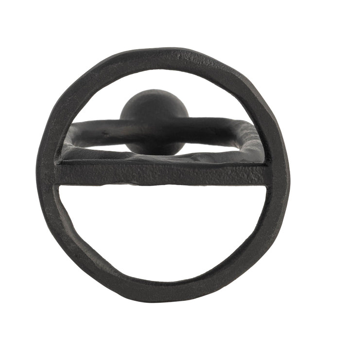 METAL, 10" OPEN OVAL TAPER CANDLEHOLDER, BLACK