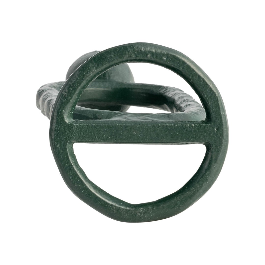 METAL, 7" OPEN OVAL TAPER CANDLEHOLDER, DARK GREEN