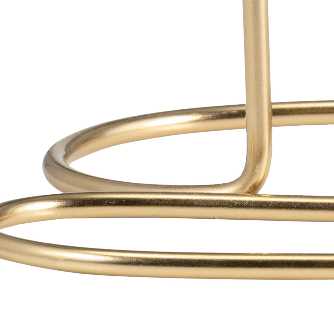 METAL, 8" SWIRLY 2-TAPER CANDLEHOLDER, GOLD