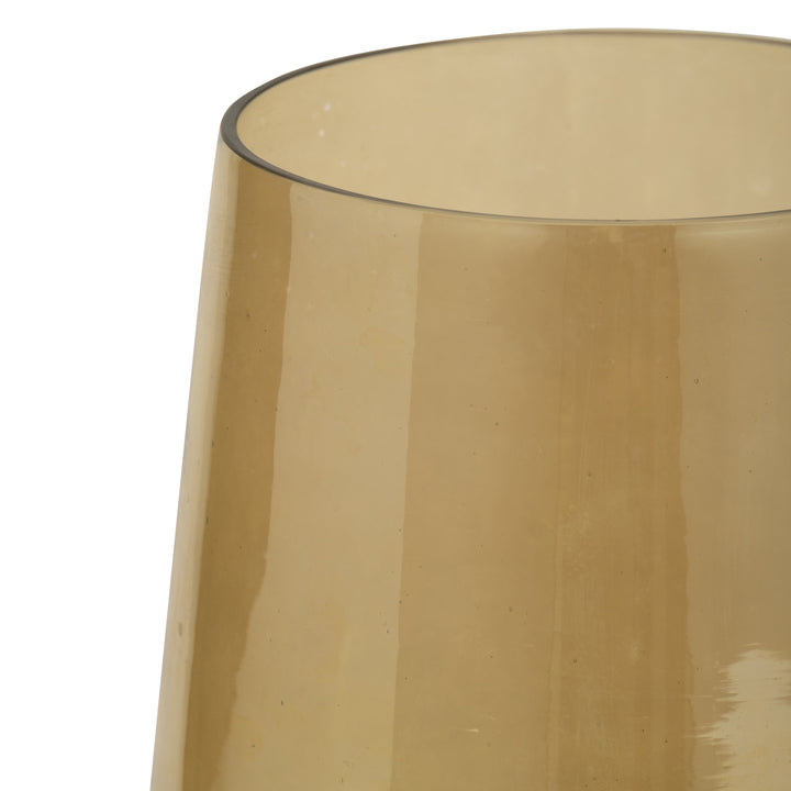 GLASS, 8" LUSTER VASE, GOLD