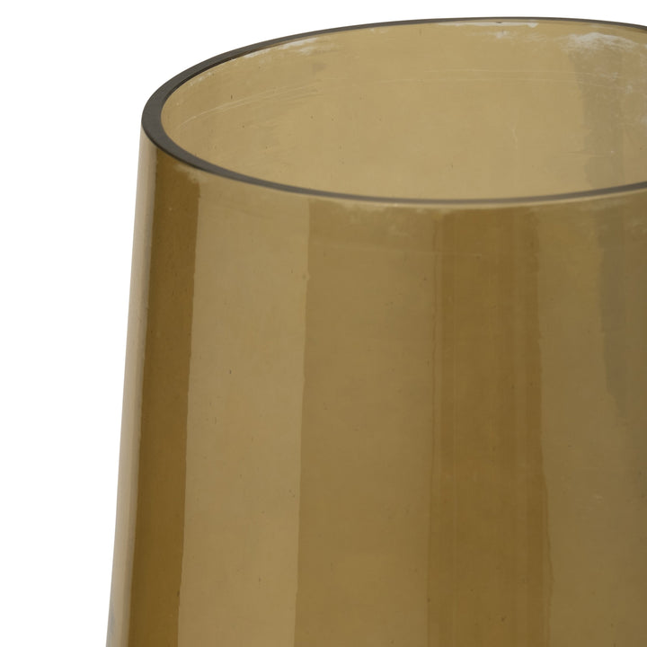 GLASS, 12" LUSTER VASE, GOLD