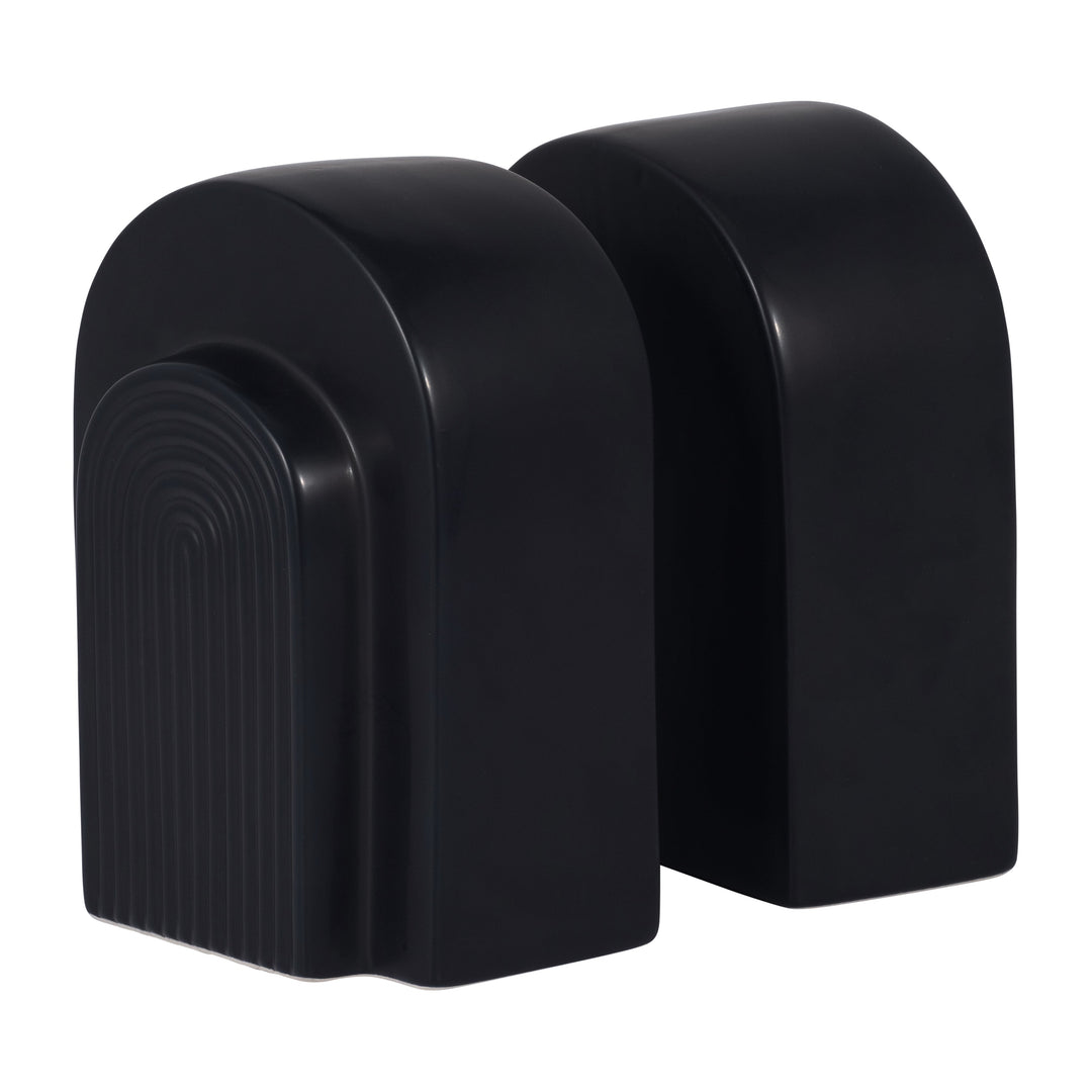 CER, S/2 7" ARCH BOOKENDS, BLACK