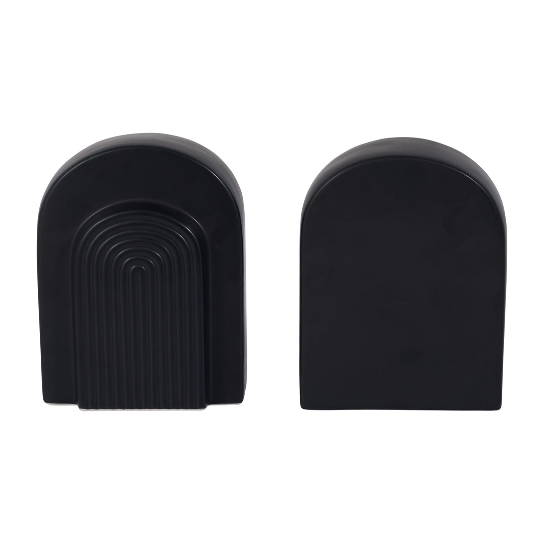 CER, S/2 7" ARCH BOOKENDS, BLACK