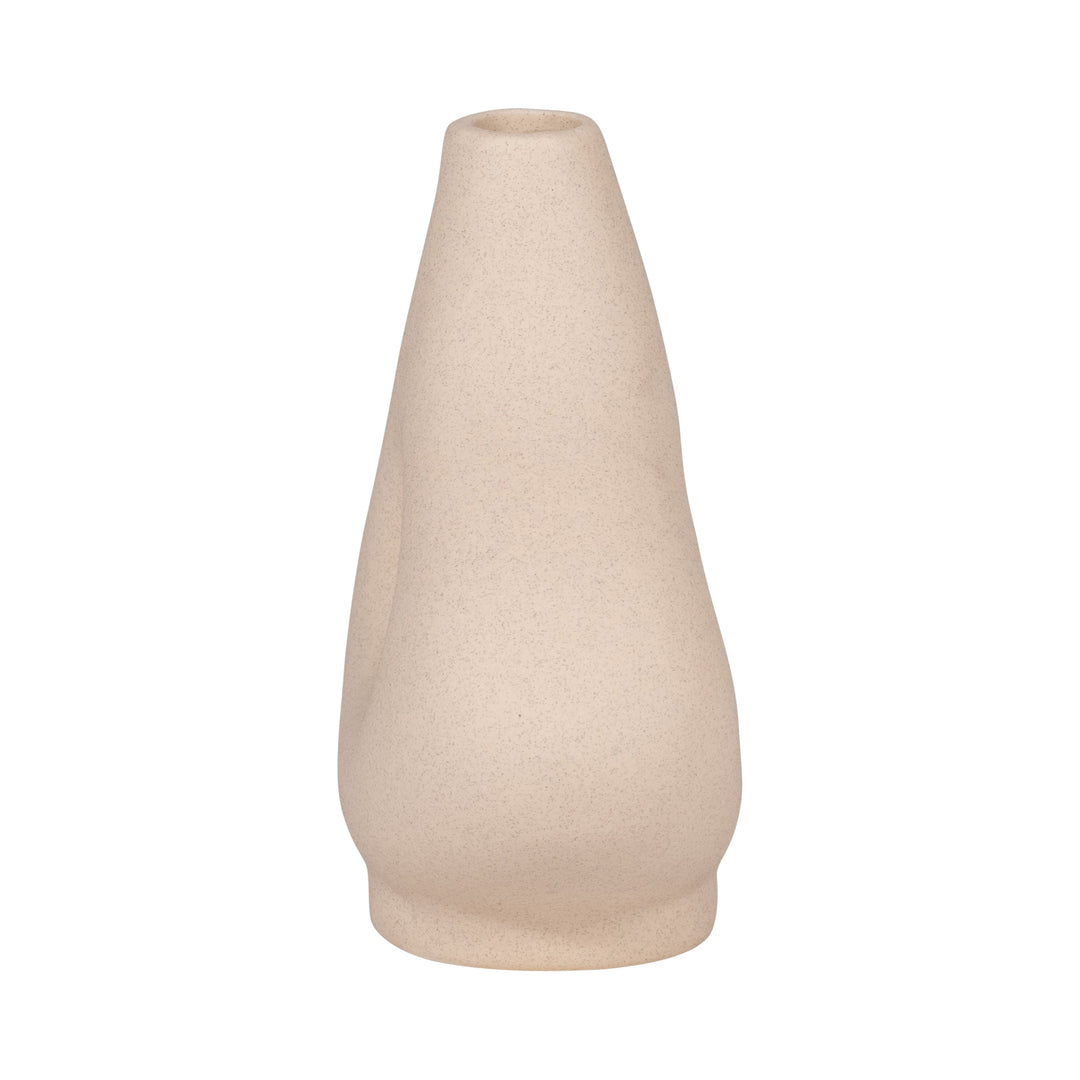 CER, 7" SHORT OPEN CUT-OUT NOMAD VASE, IVORY