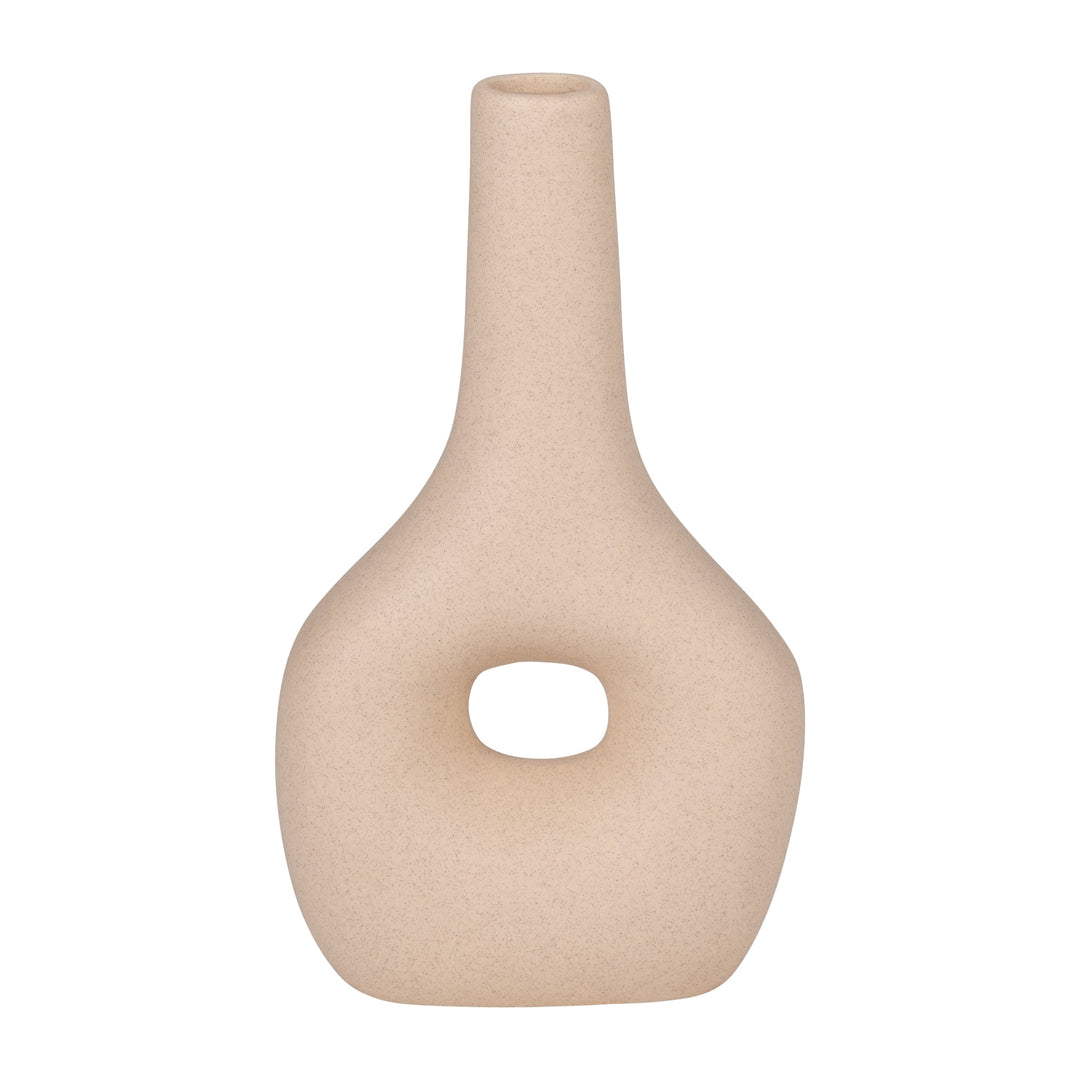 CER, 9" OPEN CUT-OUT NOMAD VASE, IVORY