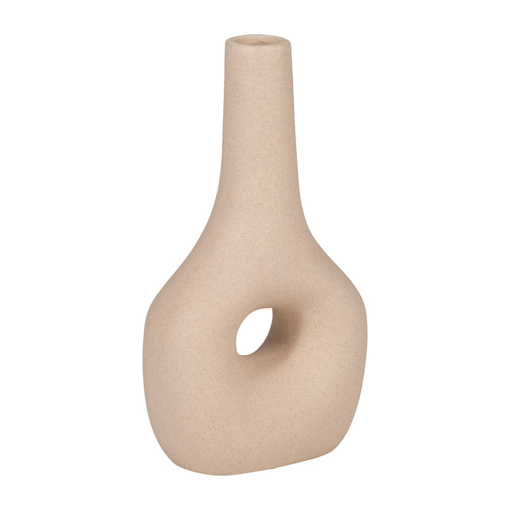 CER, 9" OPEN CUT-OUT NOMAD VASE, IVORY