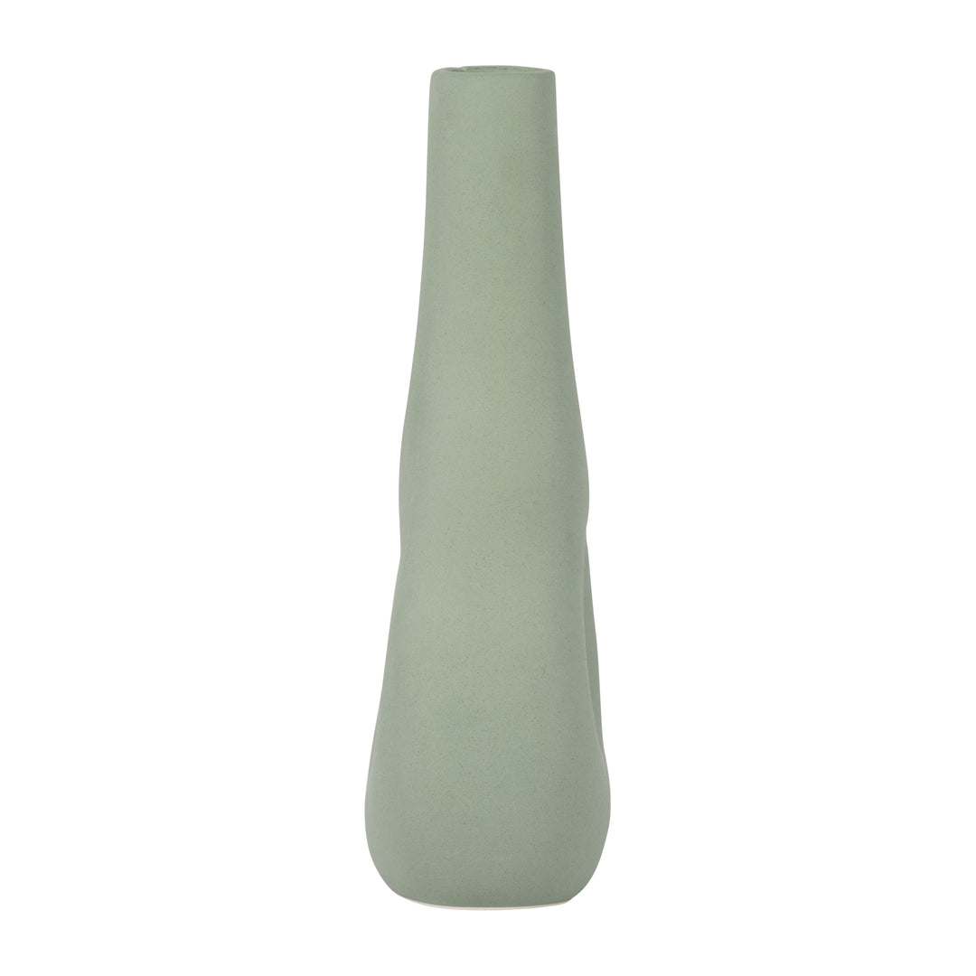 CER, 9" OPEN CUT-OUT NOMAD VASE, DARK SAGE