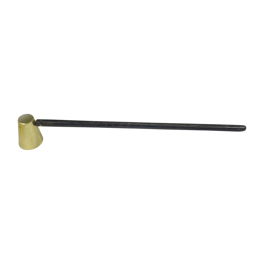 WOOD, 13" CANDLE SNUFFER, GOLD