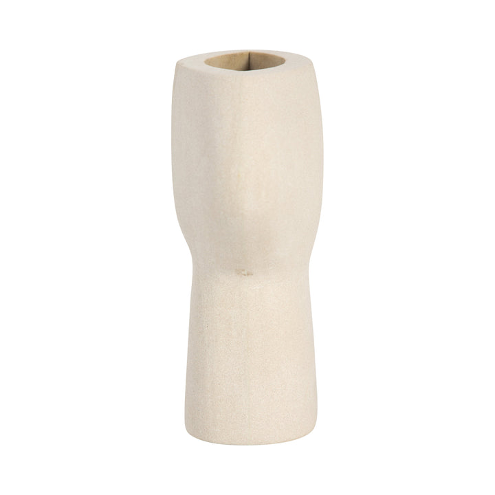 STONE, 7" BULBOUS VASE, NATURAL