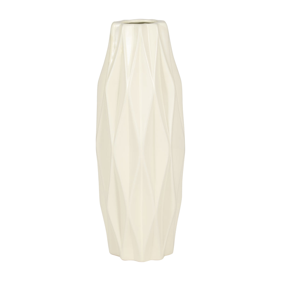 CER, 16" FLUTTER VASE, COTTON