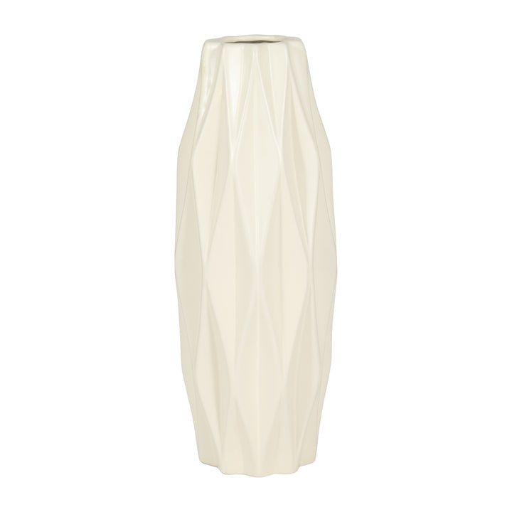 CER, 16" FLUTTER VASE, COTTON