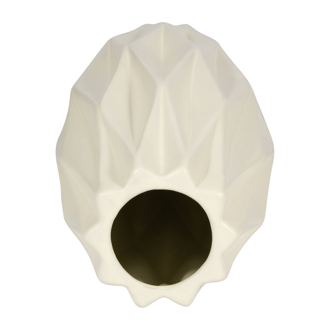 CER, 16" FLUTTER VASE, COTTON