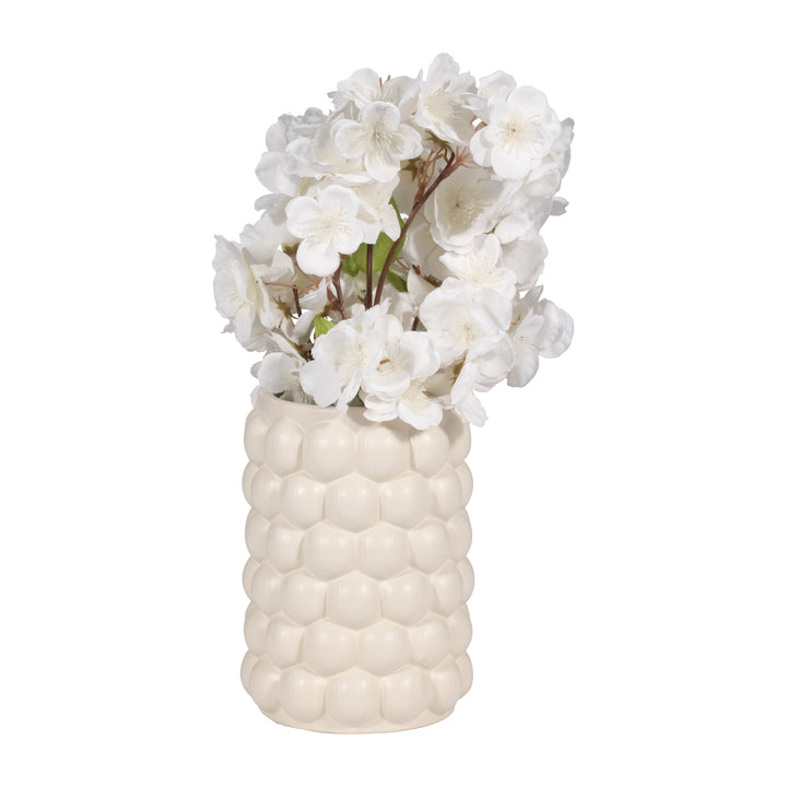 CER, 7" BUBBLE VASE, COTTON