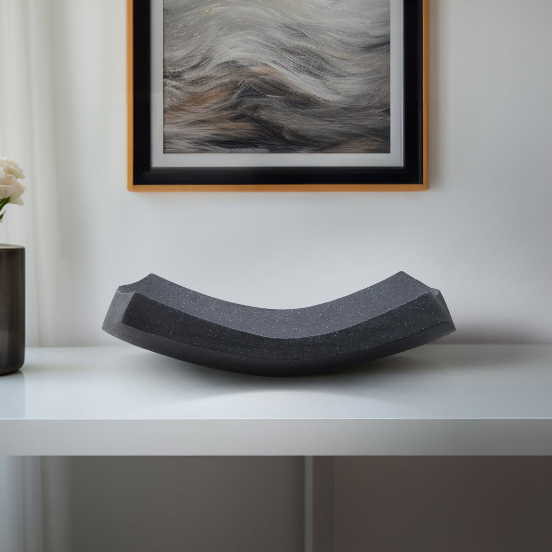 19" ELIXIR DECORATIVE BOWL TRAY, BLACK