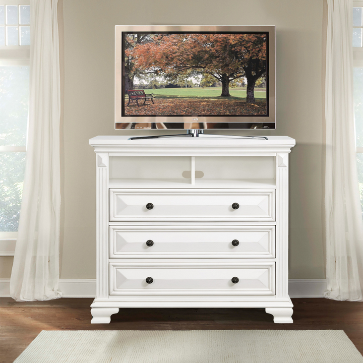 Calloway Media Chest White Color