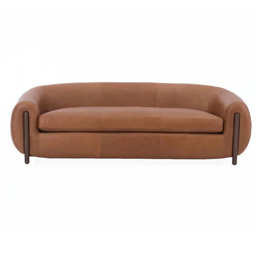 Grace Brown Leather Sofa Set