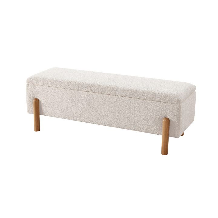 Cozy Haven Cream Bench x W140