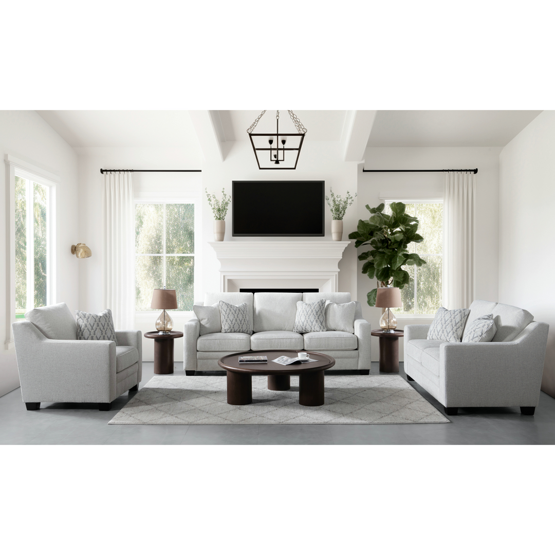 Luxe Haven Creamy Grey Sofa Set