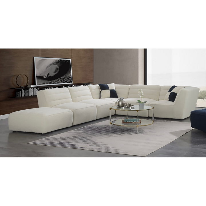 Defender Sectional Armless Chair In White