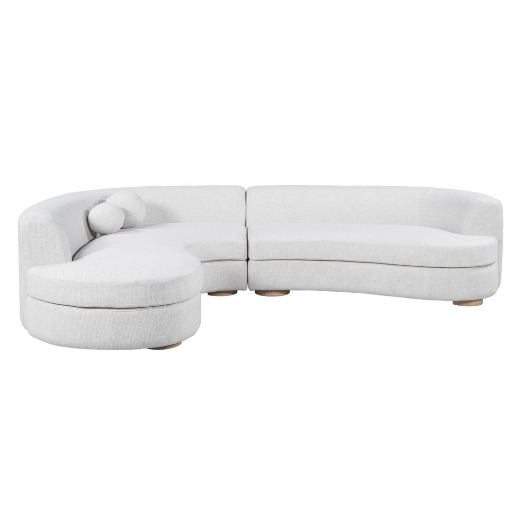 Snow Linen Beige Left Chaise Sectional