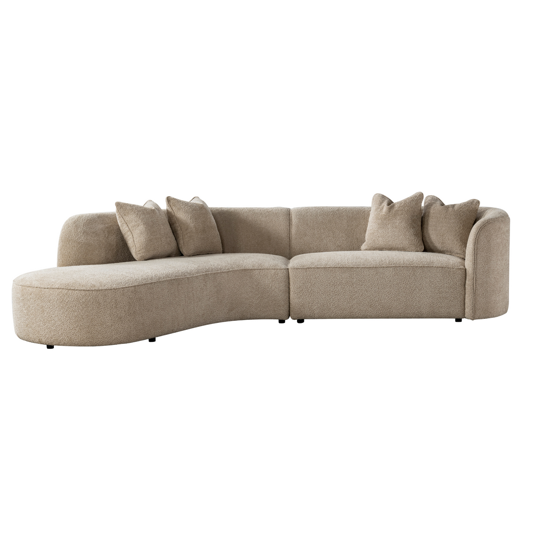 Raya Beige Sectional (Left Chaise + Right Arm)