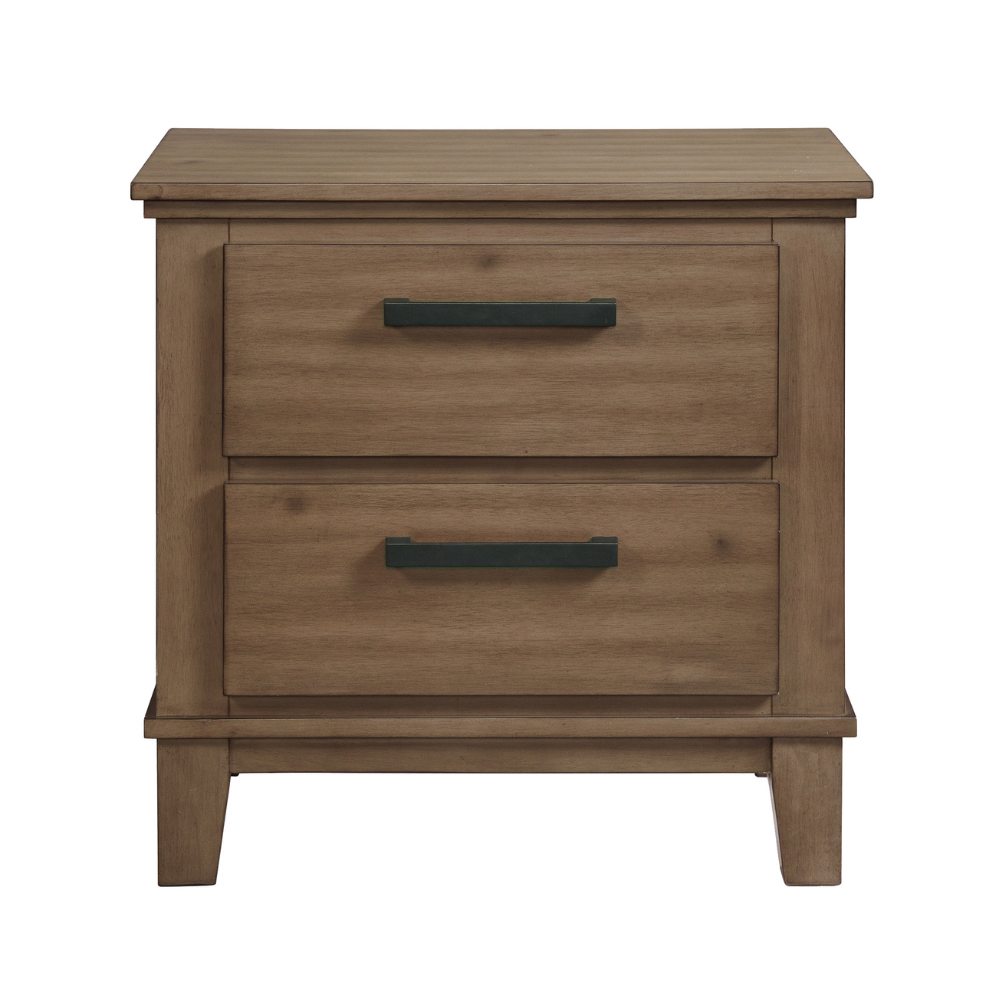 Jolene 2-Drawer Nightstand W/ Usb In Grey