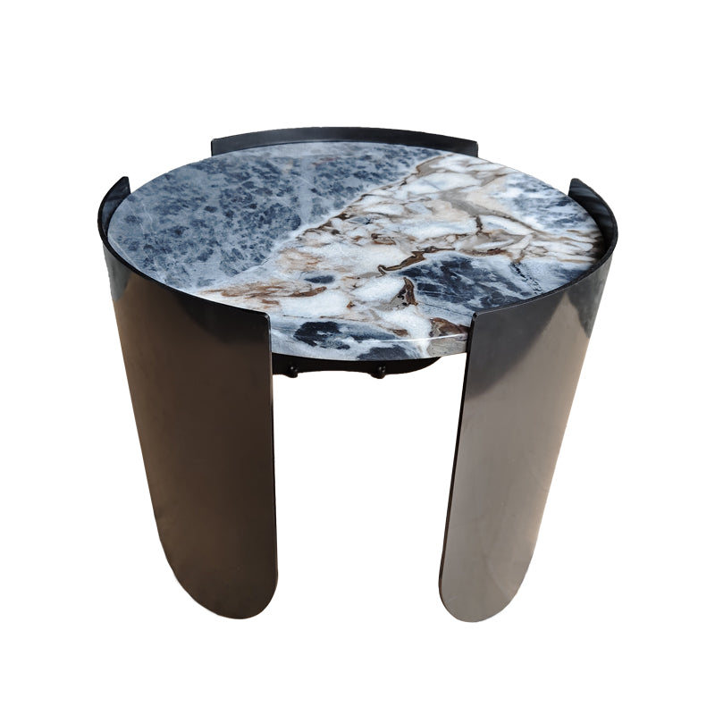 Ocean Storm Marble Side Table