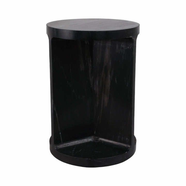 20" Augusto Carved Marble Accent Table