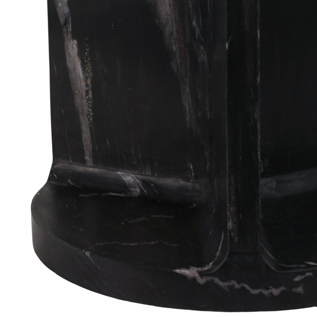 20" Augusto Carved Marble Accent Table