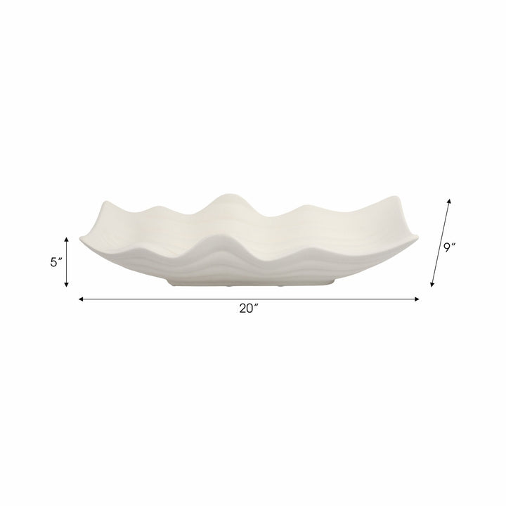 20" Chavelle Oversized Tray, Ivory
