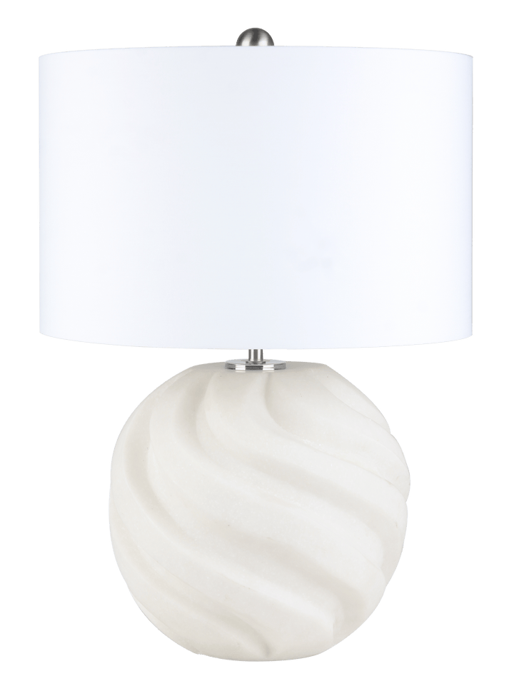 20" LINGLE QUARTZ RESIN TABLE LAMP