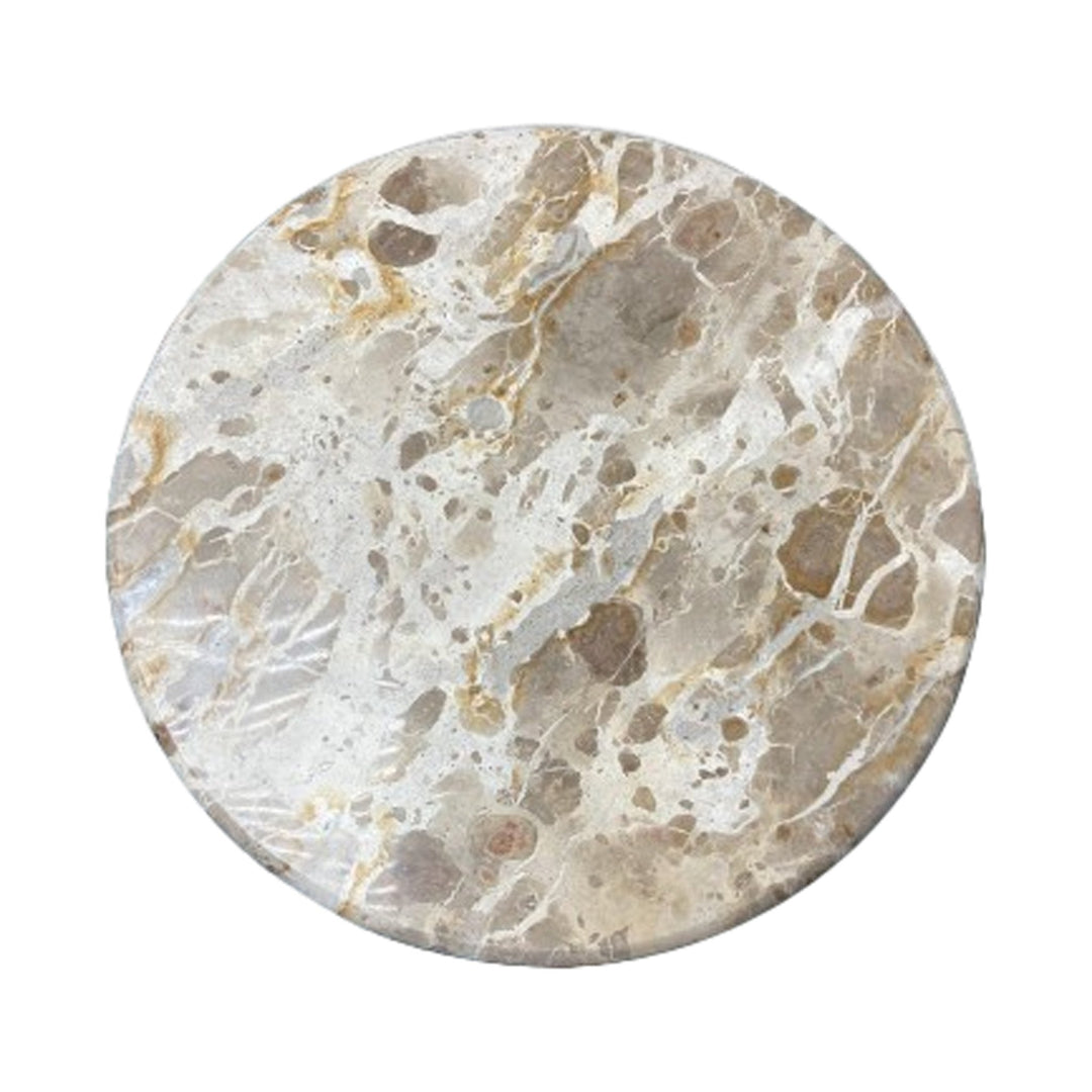 20" Somerset Marble And Wood Accent Table, Multi