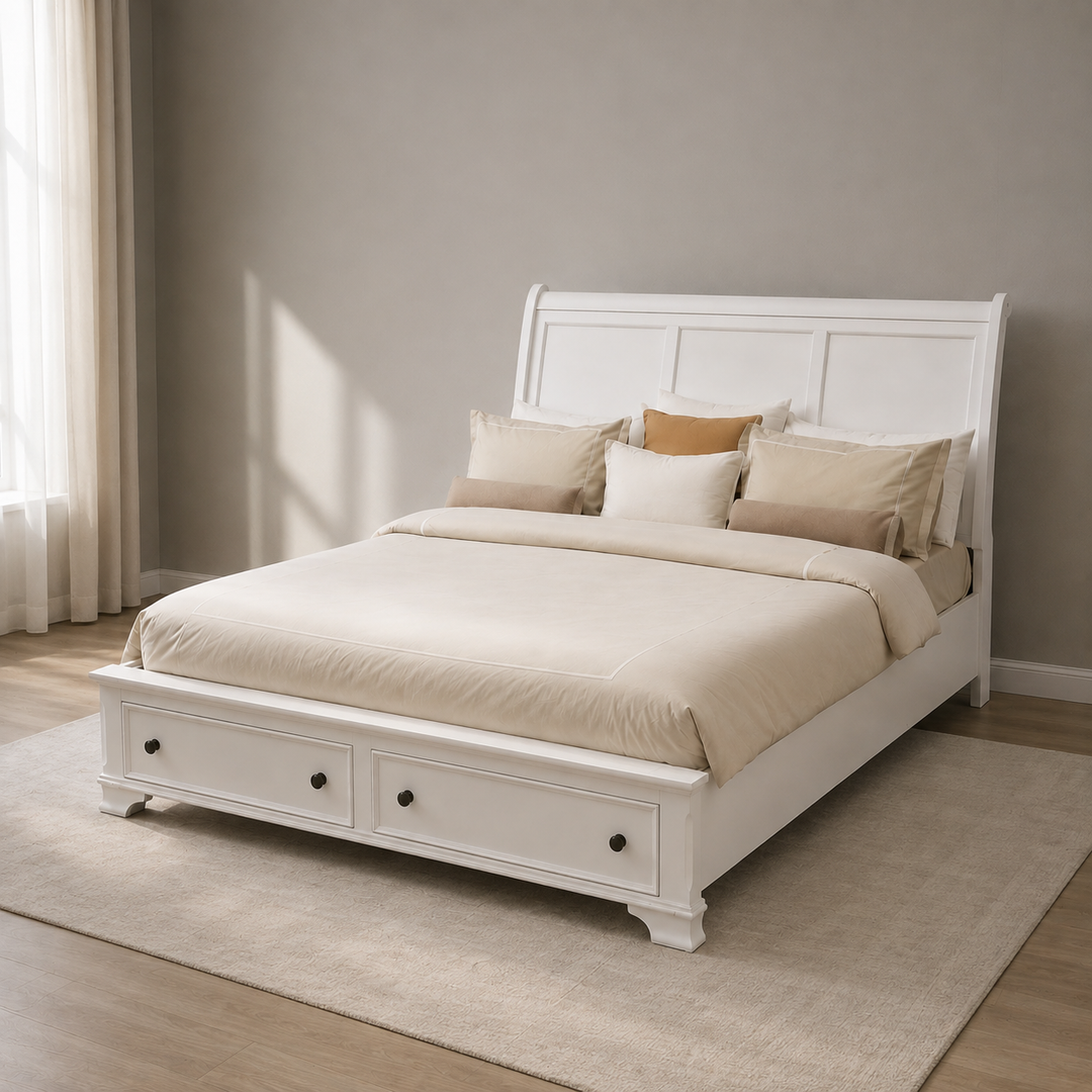 White Harmonious Haven King Bed