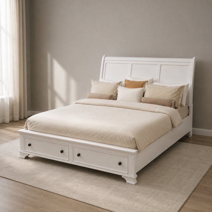 White Harmonious Haven King Bed