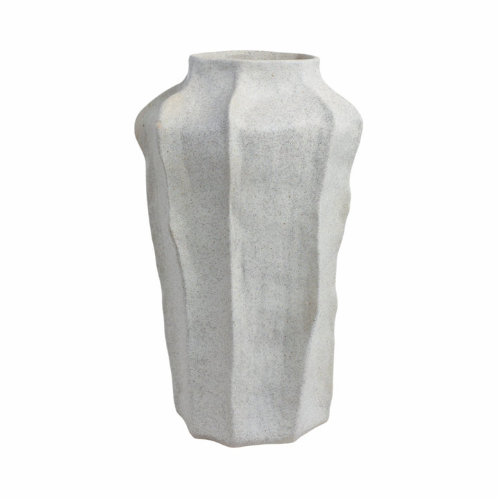 20"DELRIO LARGE PORCELAIN VASE, GRAY
