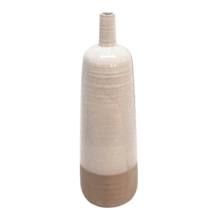 20"H SORORI VASE, BEIGE