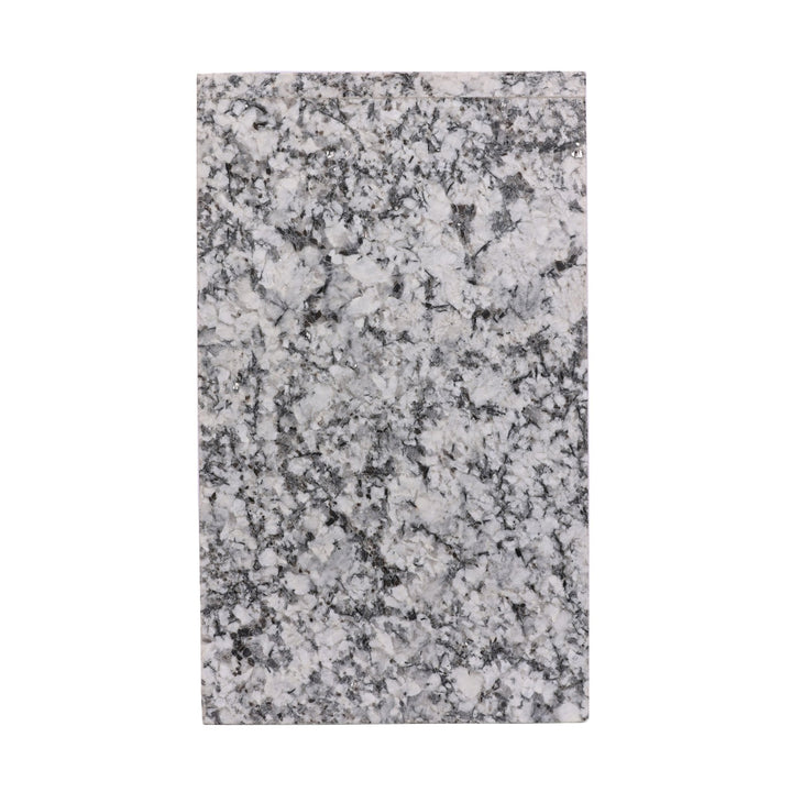 20x12" Marble Pedestal Accent Table, White/black