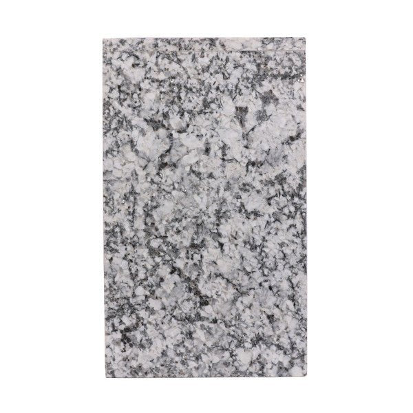 20x12" Marble Pedestal Accent Table, White/black