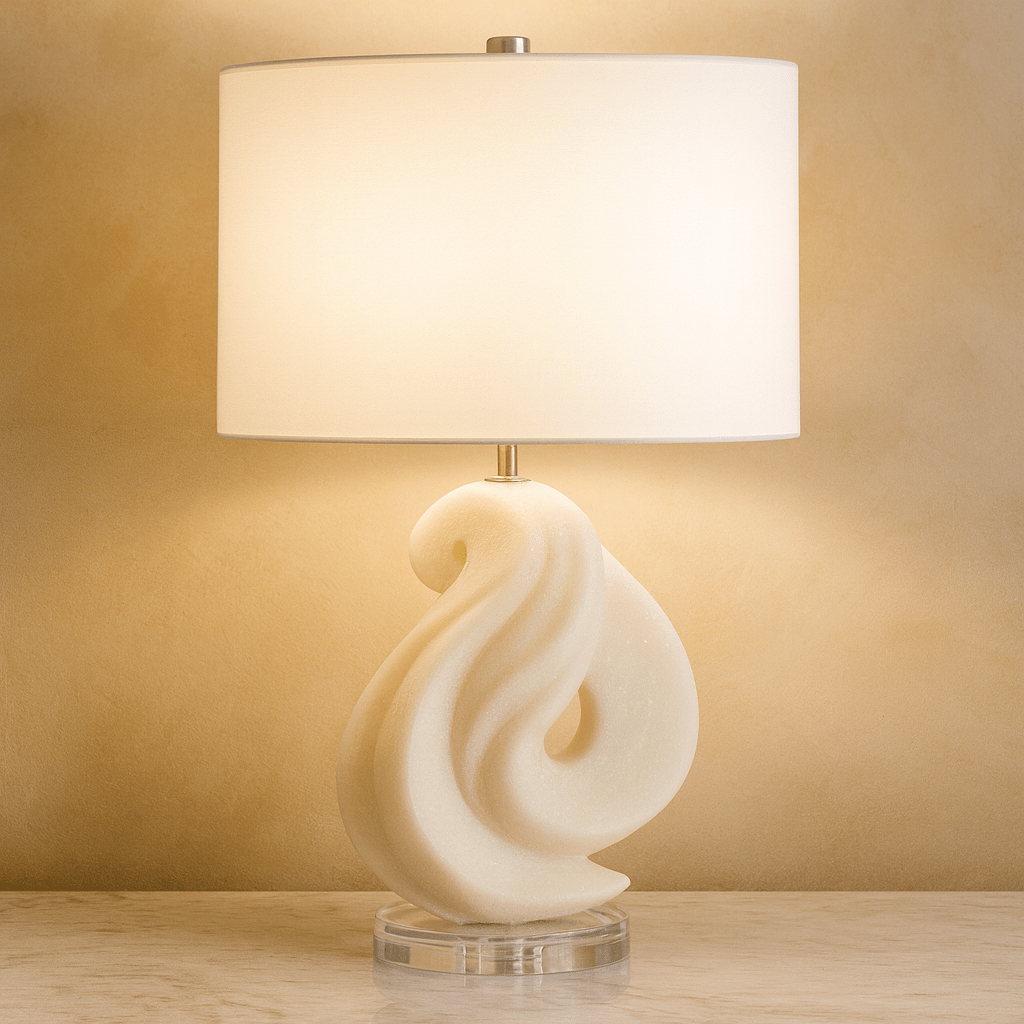 21" FREMONT QUARTZ RESIN TABLE LAMP
