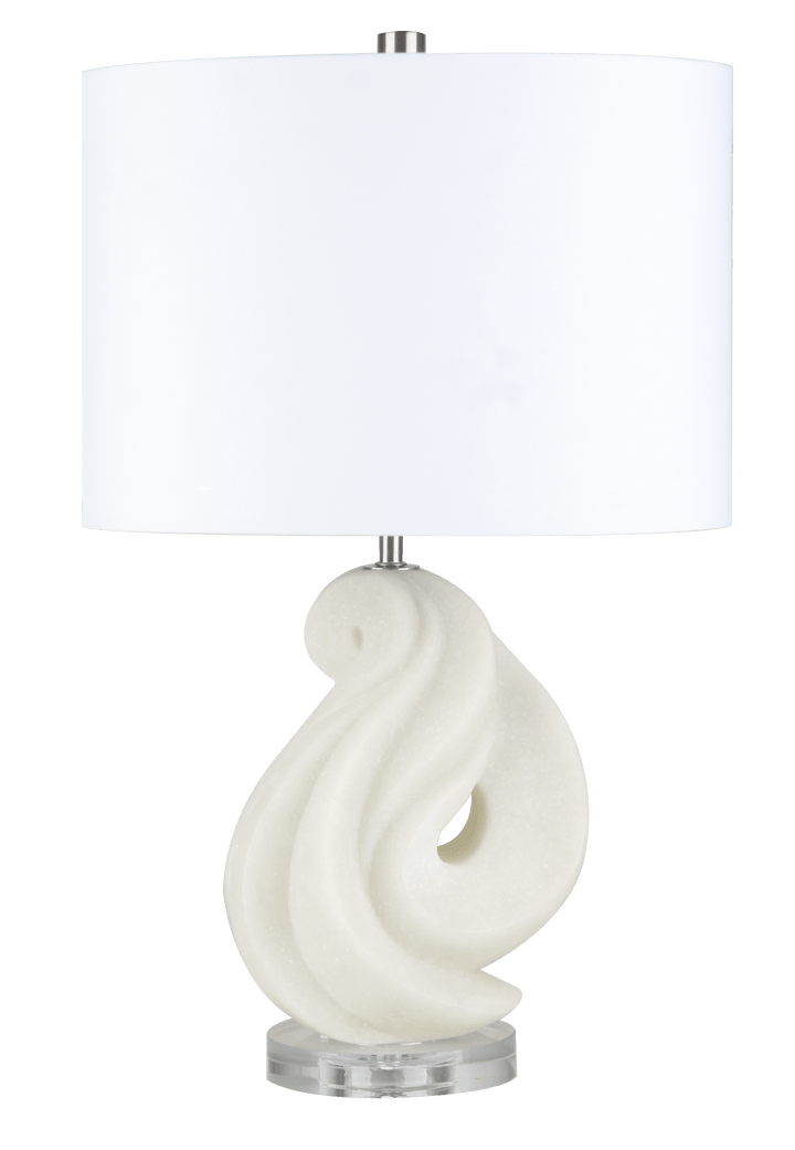 21" FREMONT QUARTZ RESIN TABLE LAMP