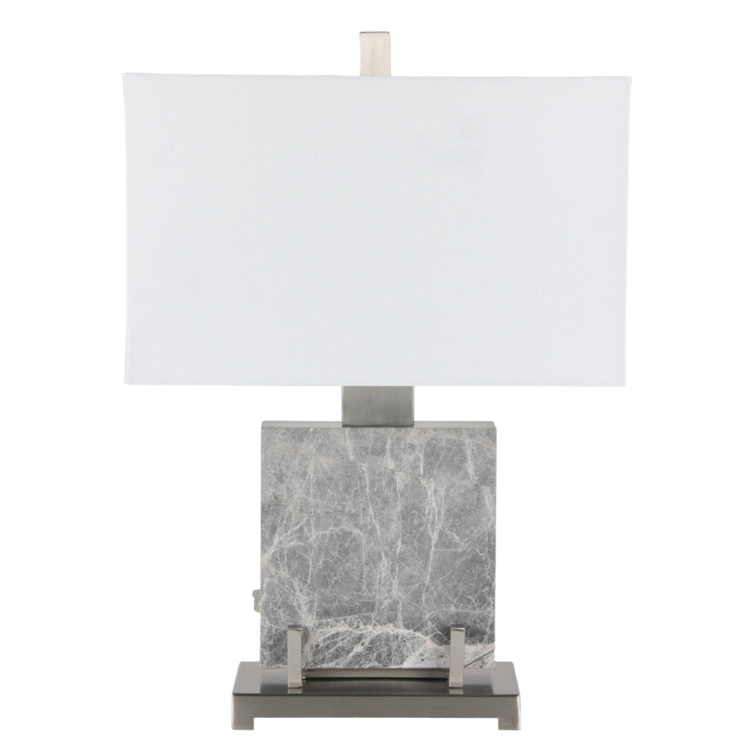 22" Lazio Grey Marble Lamp